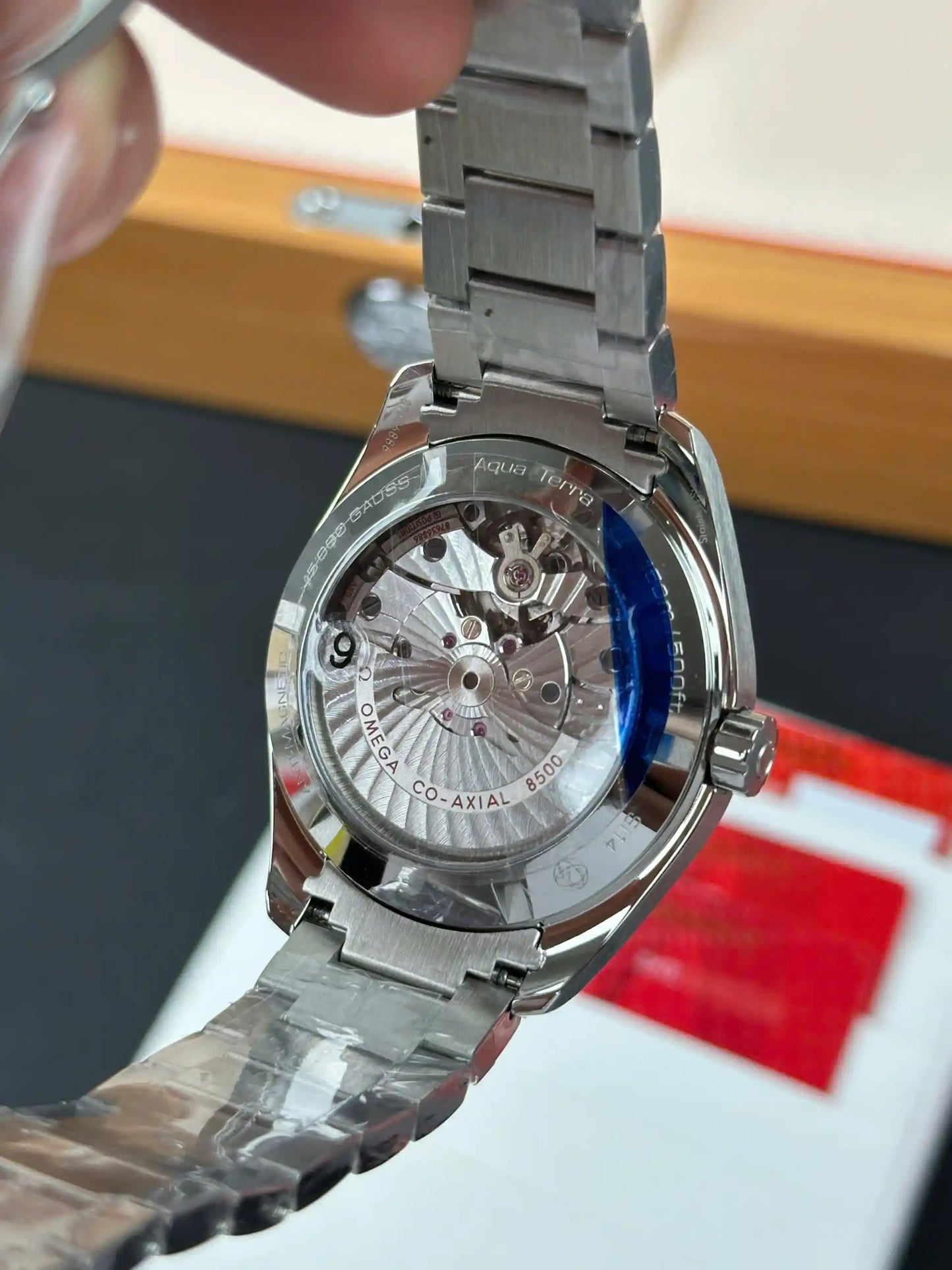 Business Casual Automatic Mechanical Watch, Men's Steel Band Waterproof Chronometer Certified Wristwatch with Teak Dial