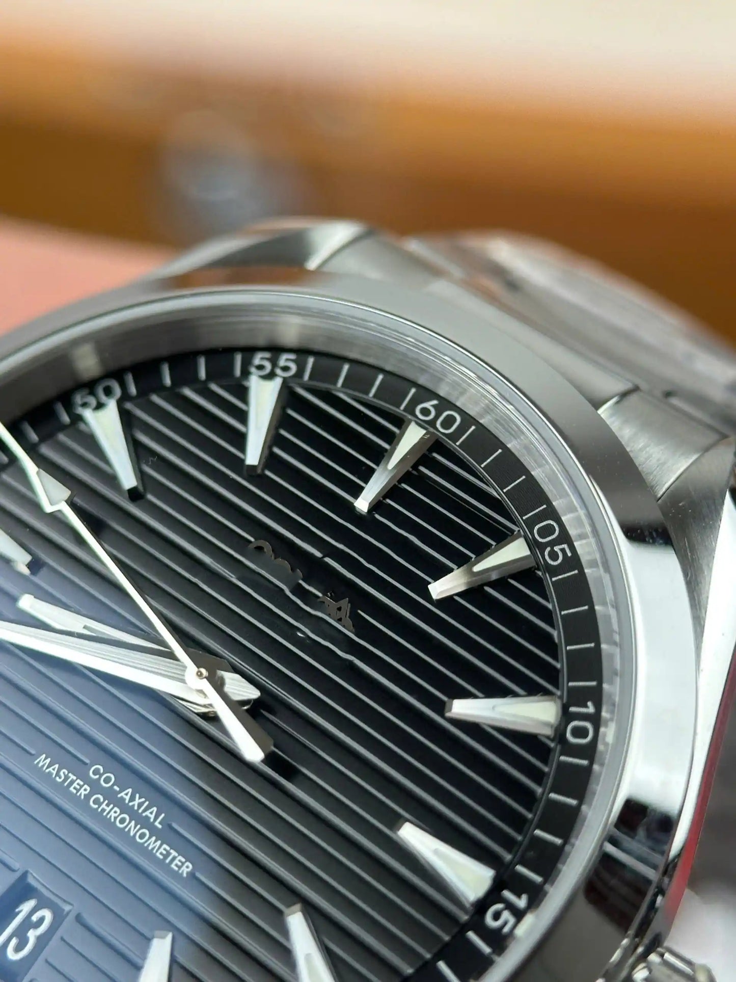 Business Casual Automatic Mechanical Watch, Men's Steel Band Waterproof Chronometer Certified Wristwatch with Teak Dial